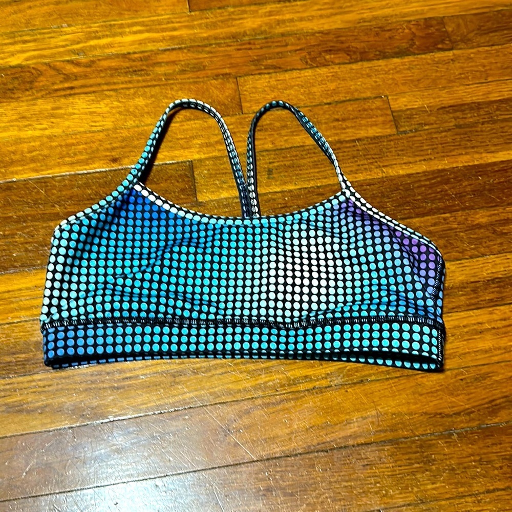 LuLuLemon Flow “Y” Back Bra, Cosmic Dot, Size 10